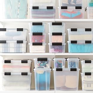 Clear Weathertight Totes Storage Boxes