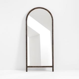 Natia Oak Arch Floor Mirror