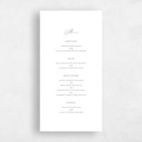 White Wedding Menu - Richmond