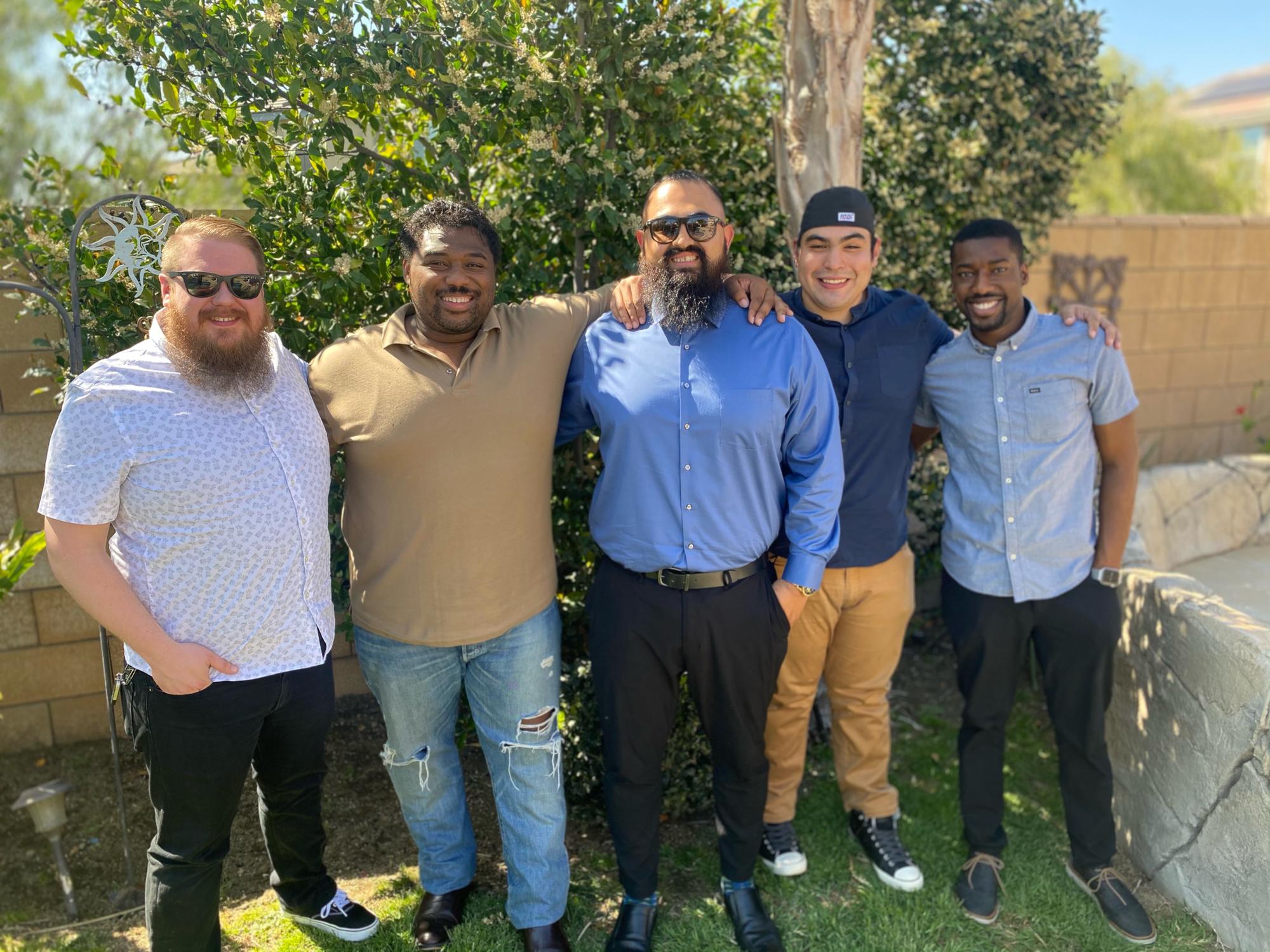 Ruben & the guys after asking them to be in the wedding party