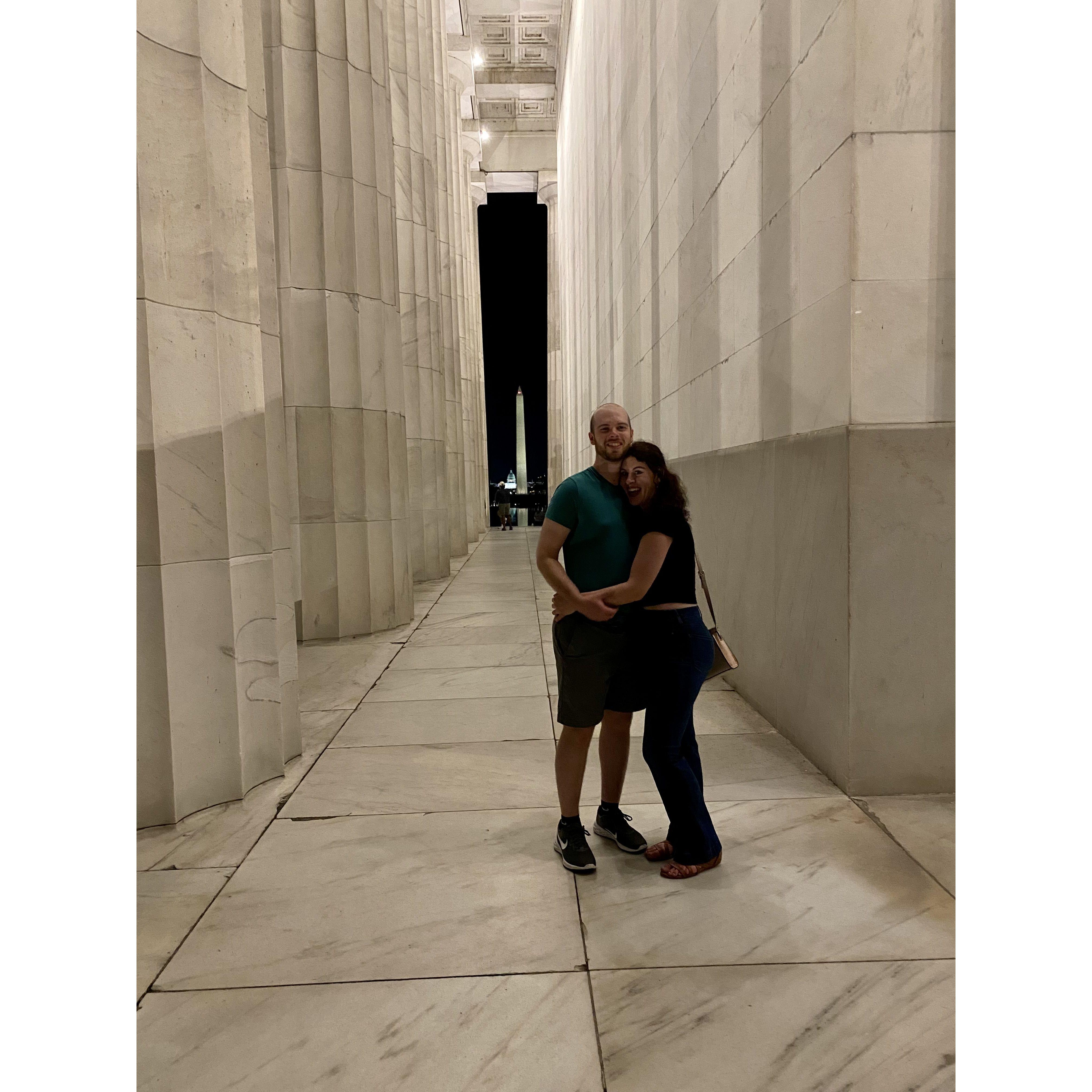 When we first said "I love you" - Lincoln Memorial