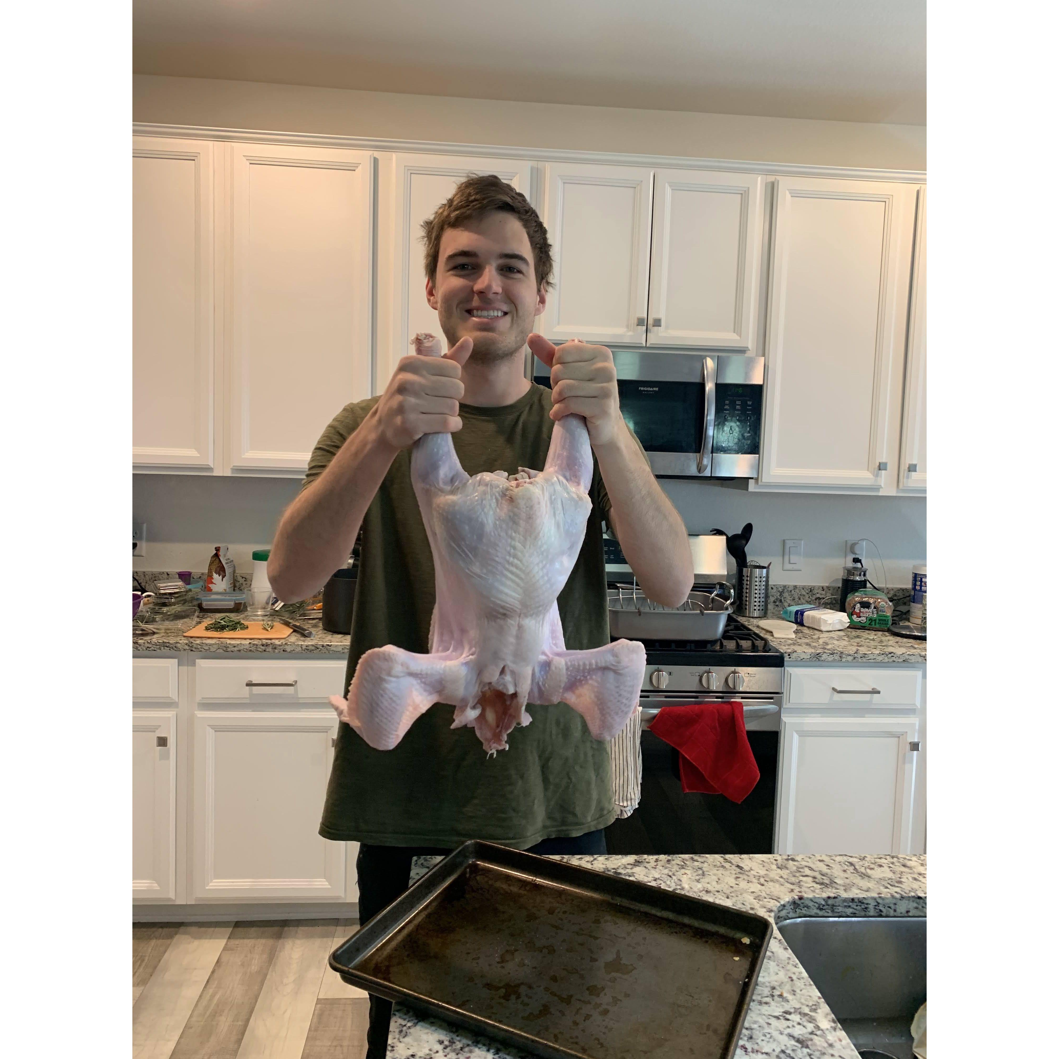 Preparing our Thanksgiving feast in Highlands Ranch, CO