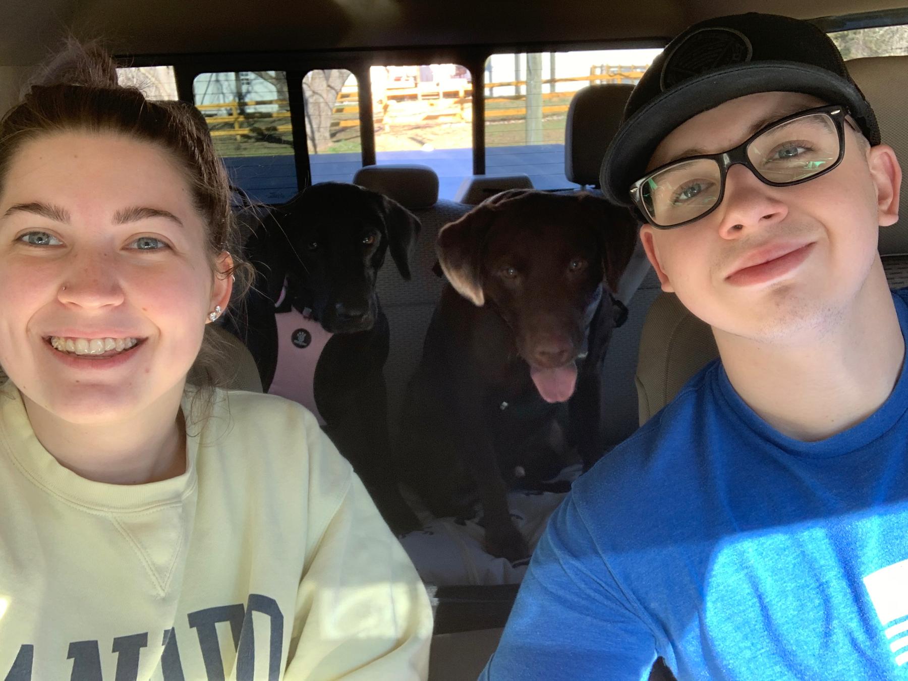 With our fur babies on our first family trip to Alabama!