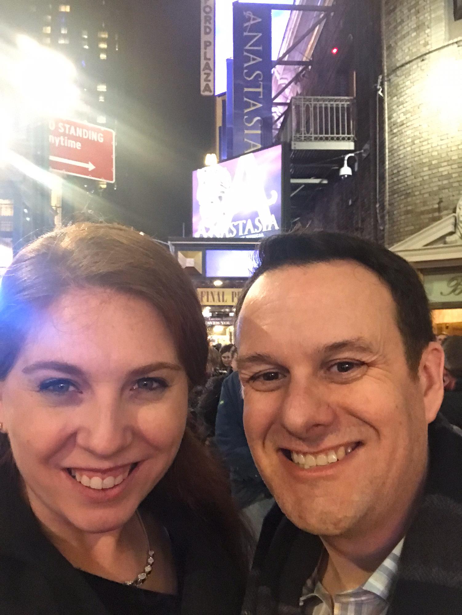 March 2019 - celebrating Lauren’s birthday a week early in NYC with a Broadway Show