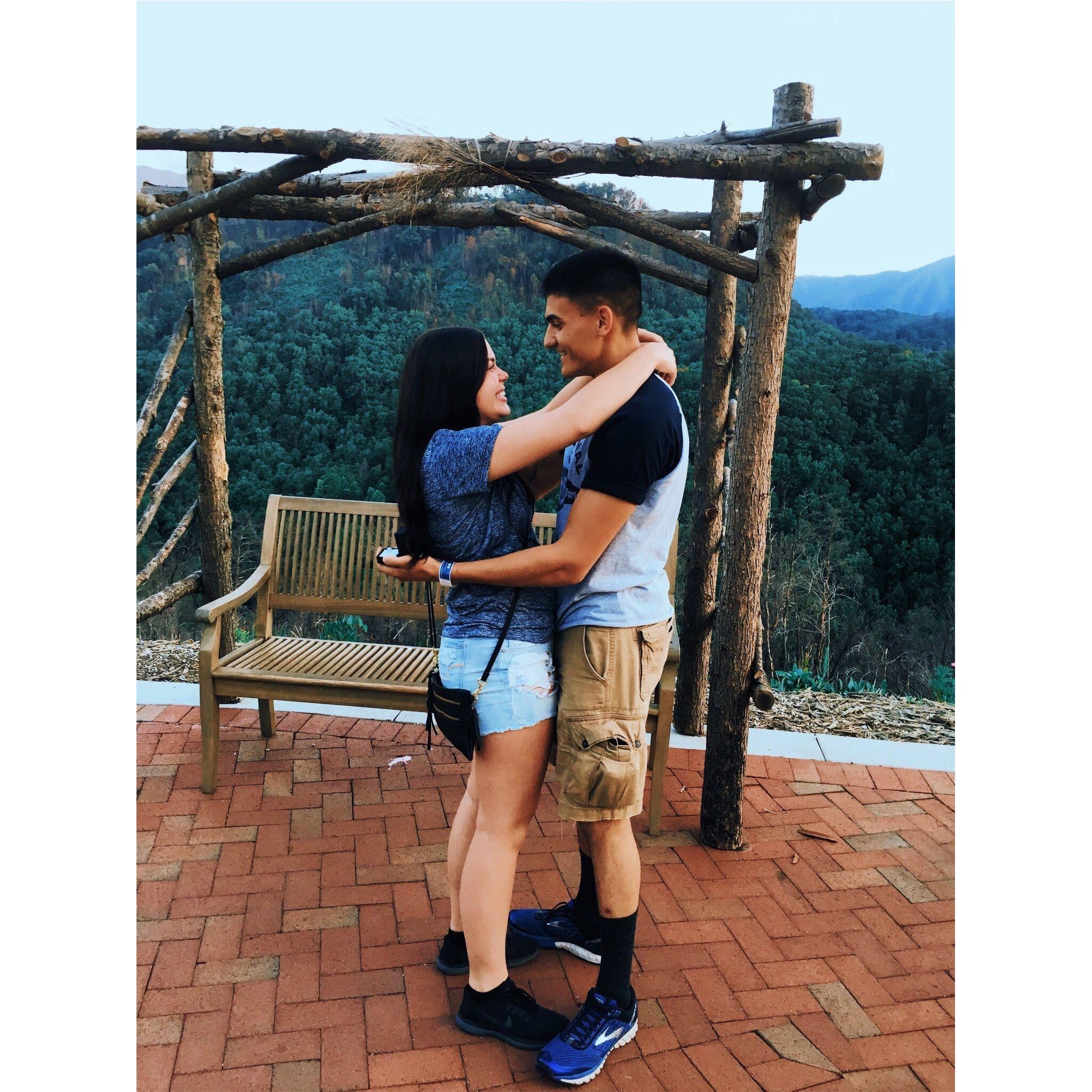 Kevin proposed in Gatlinburg, TN!