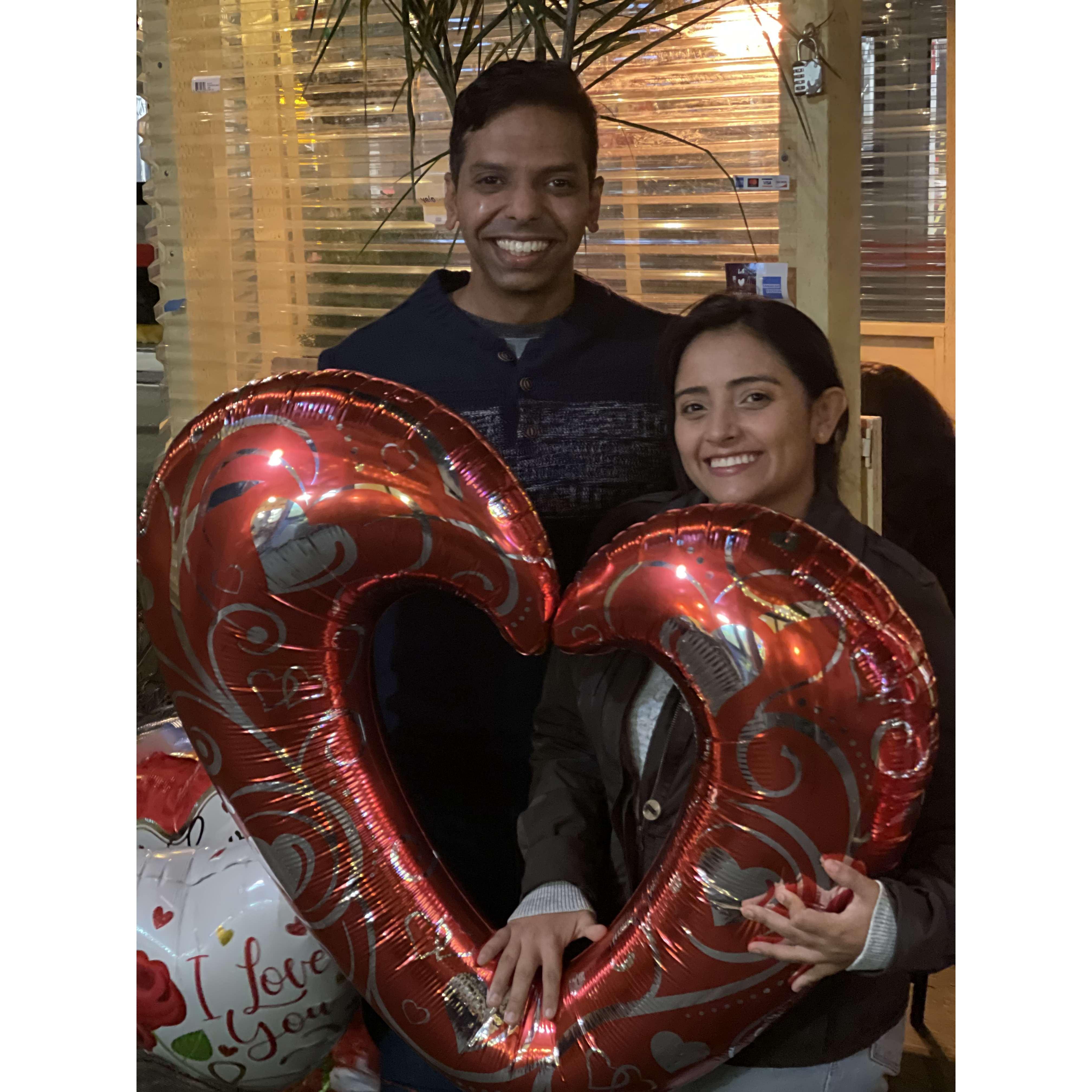 Our valentine day dinner celebrations 