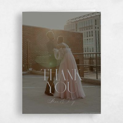 Pewter Gray, Grey Wedding Thank You - Seibel Photo