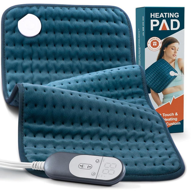 VALGELUIK Heating Pad for Back Pain Relief, Abdomen, Cramps, Neck, Shoulder, 12x24 inches, Moist/Dry Heat, Auto-Off, Machine Washable, Christmas/Mother's Day Gift, Gifts for Women Mom Dad Daughter