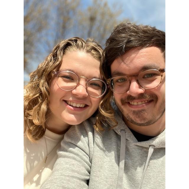 April - Jacob joined Tabbie on campus so we could watch the eclipse together (hence the super weird lighting!)