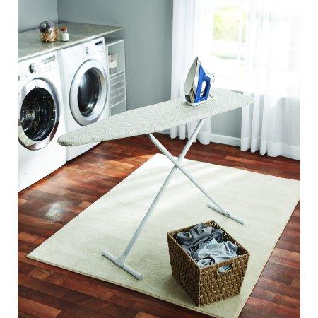 Mainstays T-Leg Ironing Board, Grey Diamond Tile