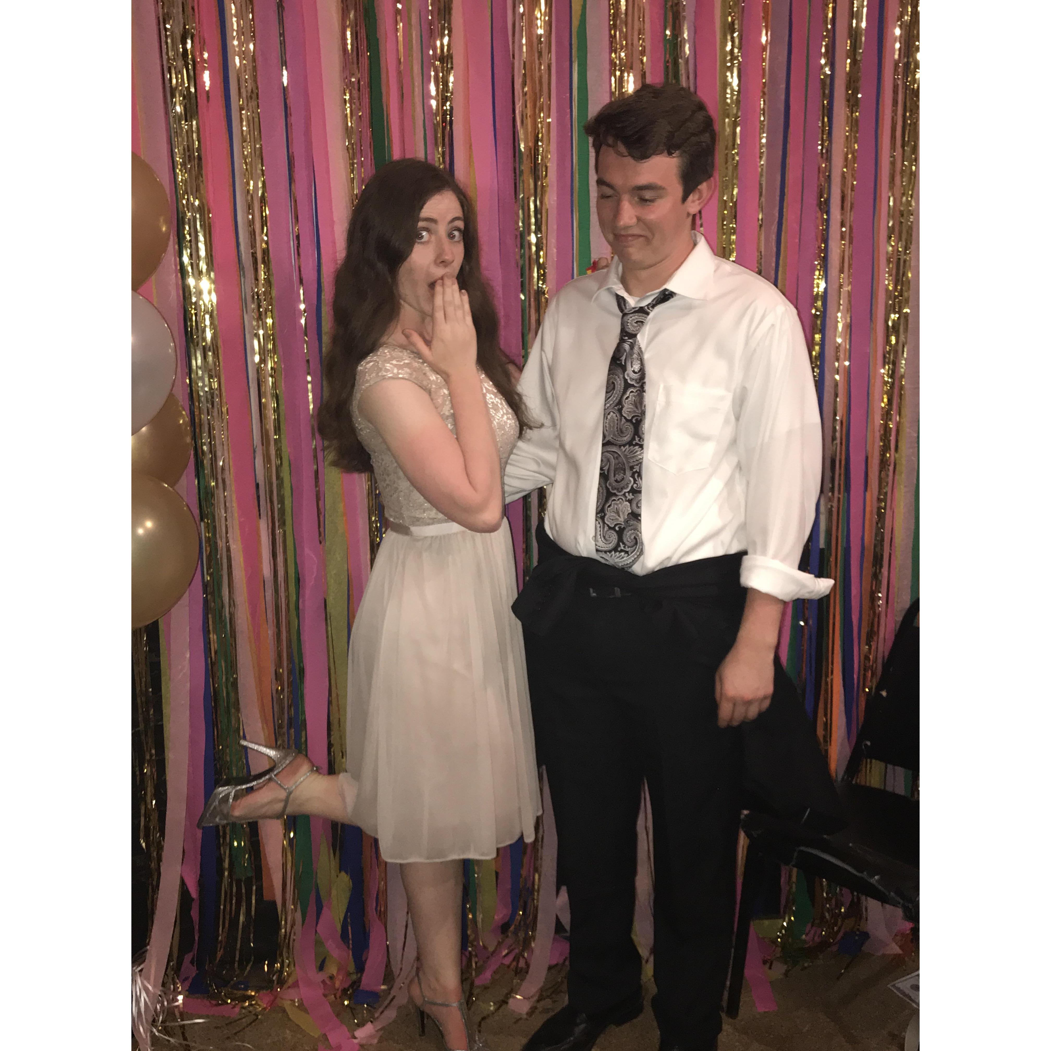 Cru Spring formal 2017... Dan had a slight wardrobe malfunction