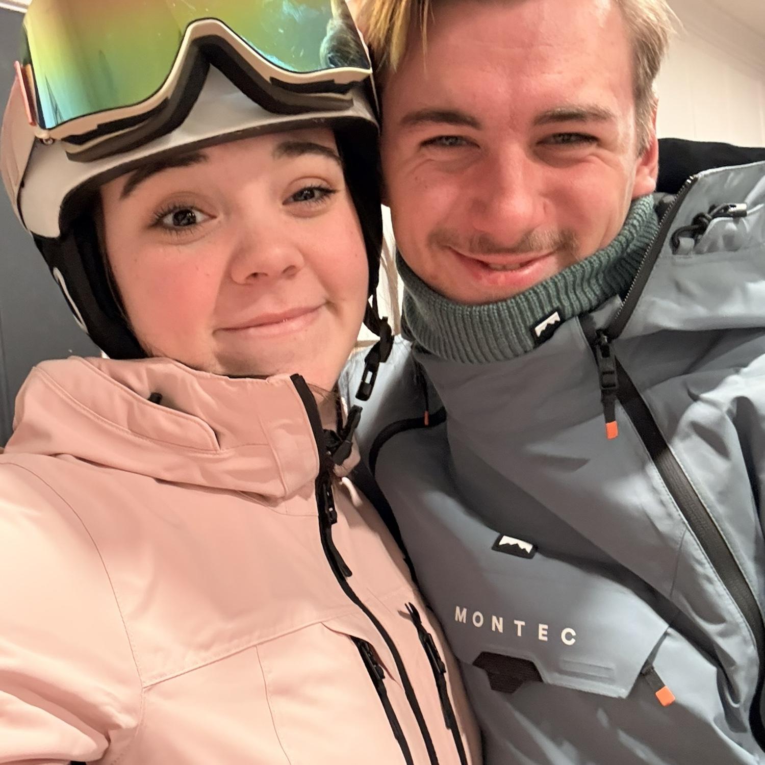 Coordinating ski coats!