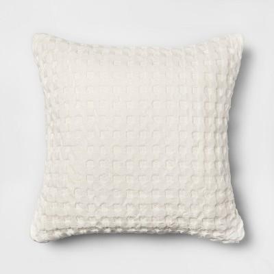 Waffle Square Throw Pillow White - Threshold™