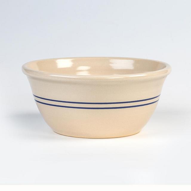 12" Heritage Blue Stripe Stoneware Mixing Bowl