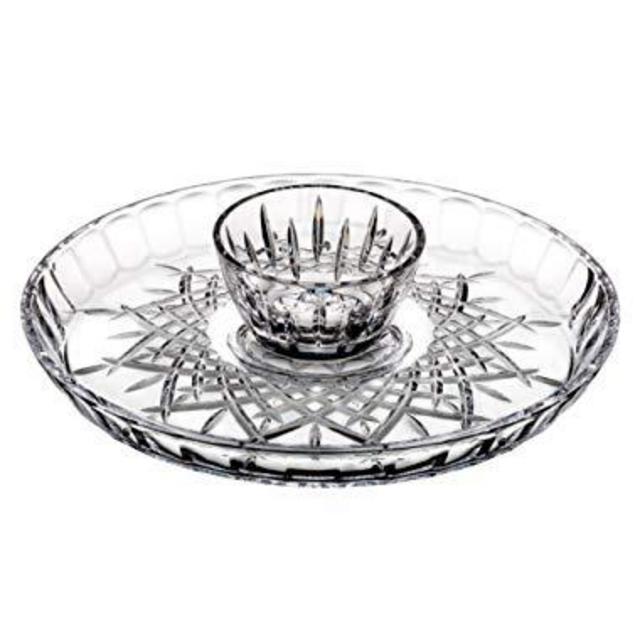 Marquis By Waterford 40030389 Markham Chip and Dip platter, 4.9", Clear