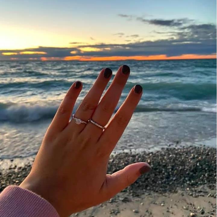 The beautiful sunset on the night Ryan got down on one knee!