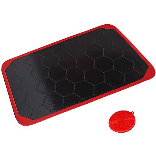 QIZRON Defrosting Tray | Fast Thawing Plate Board for The Safest Way Natural ECO Rapid Thaw Frozen Foods Meat Fish | Premium Quality Defrost Tray with HDF High-density Aerospace Alloy, Non-stick