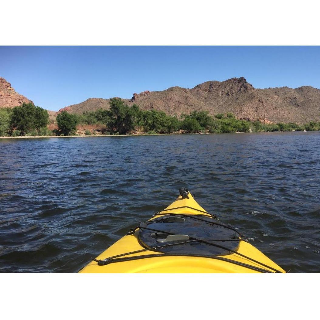 View of the Salt River, AZ with Mark's mom, Windy (June 2018)