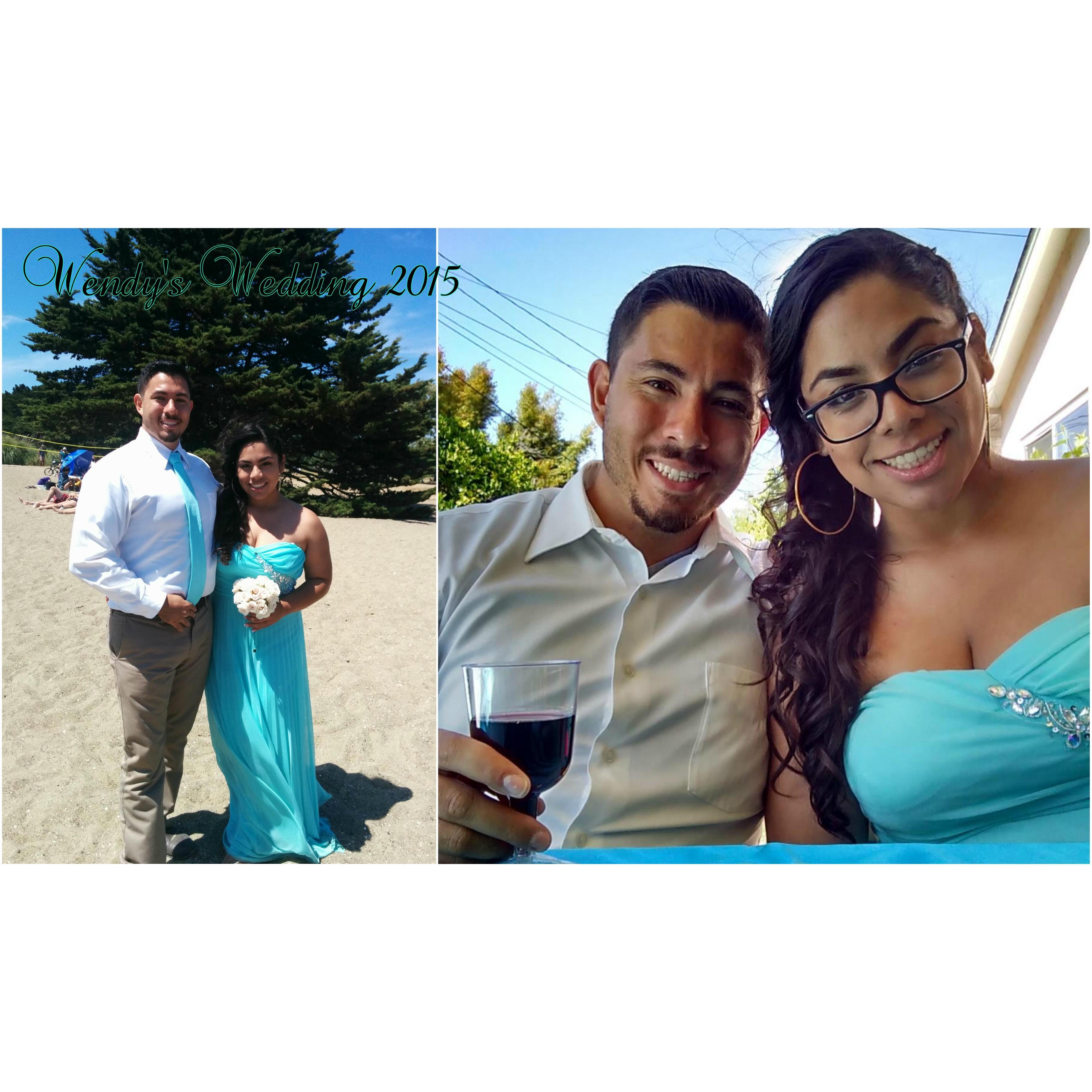 Witnesses for Wendy's beachside wedding in 2015.
