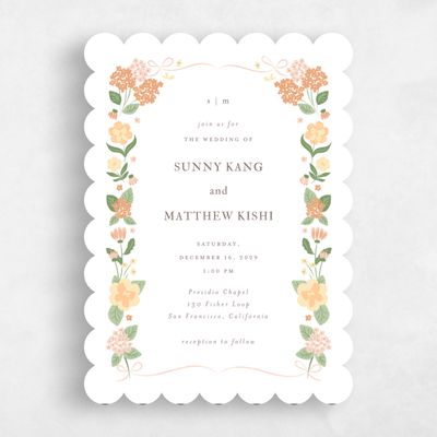 Citrus, Yellow Wedding Invitation - Campanule Portrait