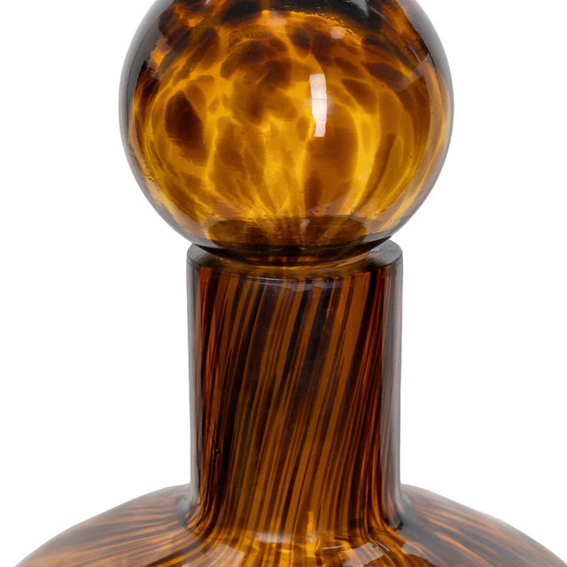 N Narrative Glass Vase / Florero N Narrative de vidrio