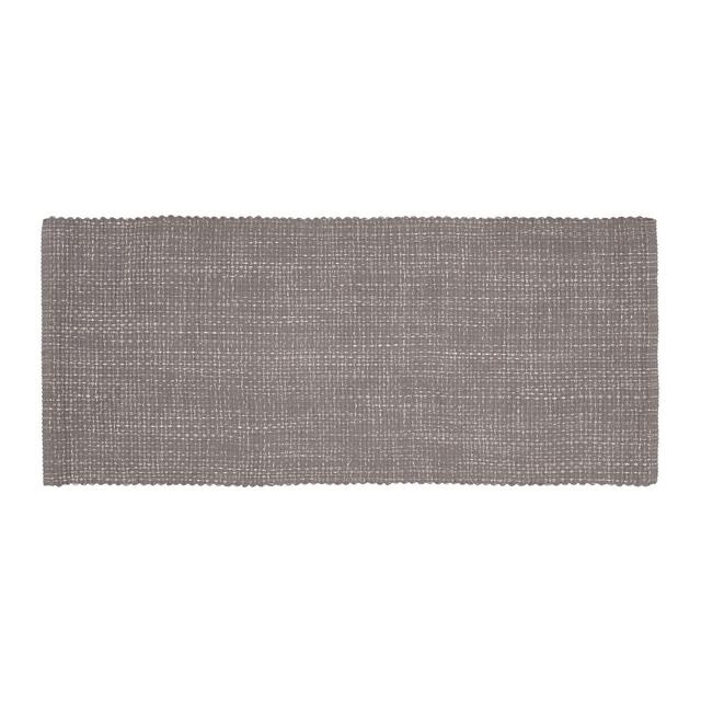 Della Grey Cotton Flat Weave Rug Runner 2.5'x6'