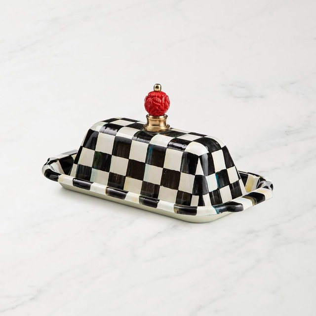 MacKenzie Childs Courtly Check Butter Box