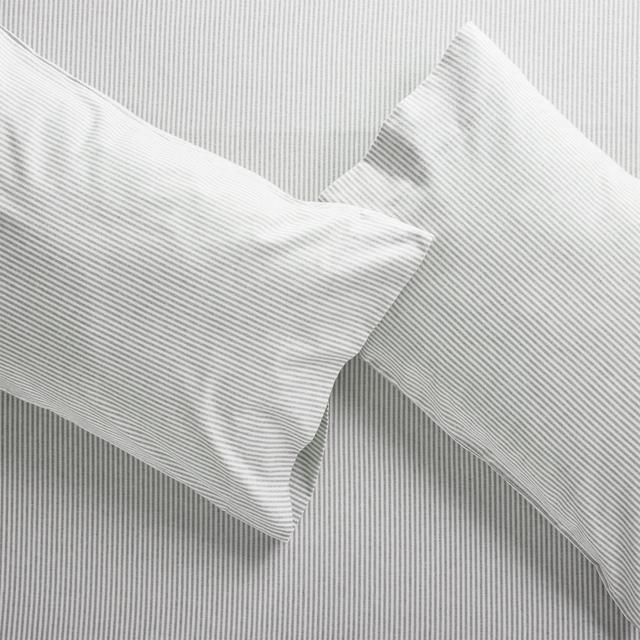 Stripe Flannel Pillowcases Standard Pair
