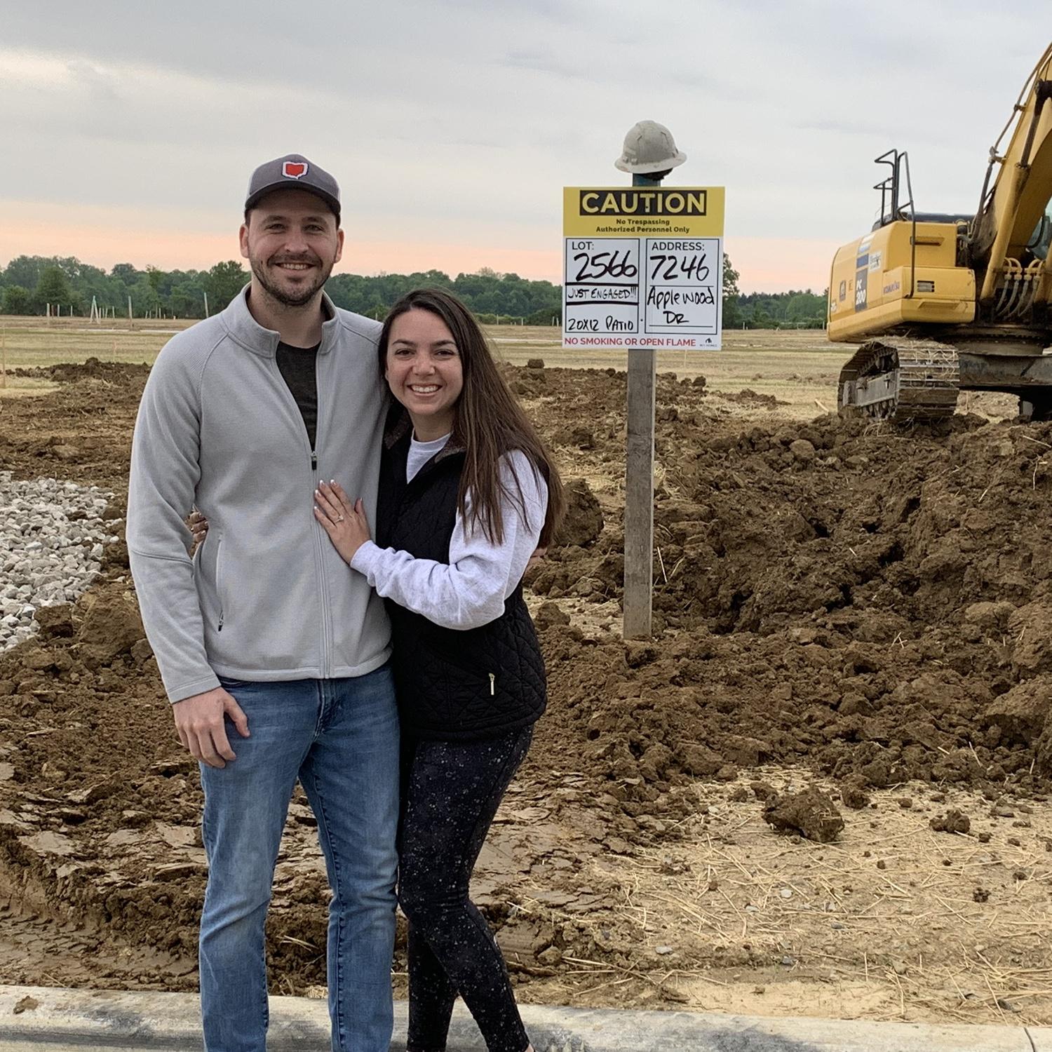 The lot of our future home where Jack proposed to Jamie