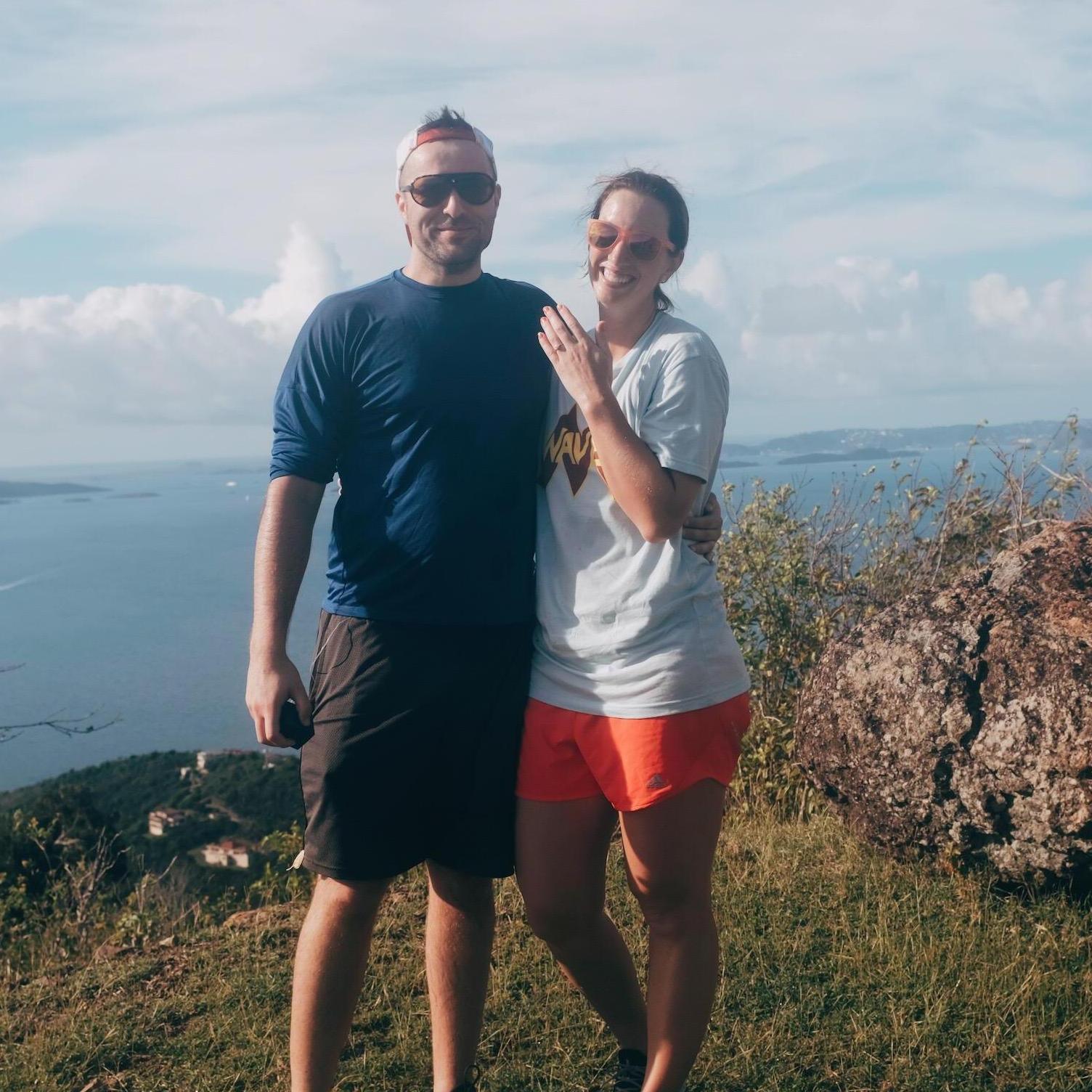 This photo was captured right after the proposal overlooking the islands.