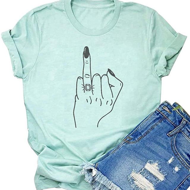 Bride T Shirt Finger Diamond Ring Wedding Honeymoon Shirts Women Engagement Announcement Vacation Party Tees Tops Shirt