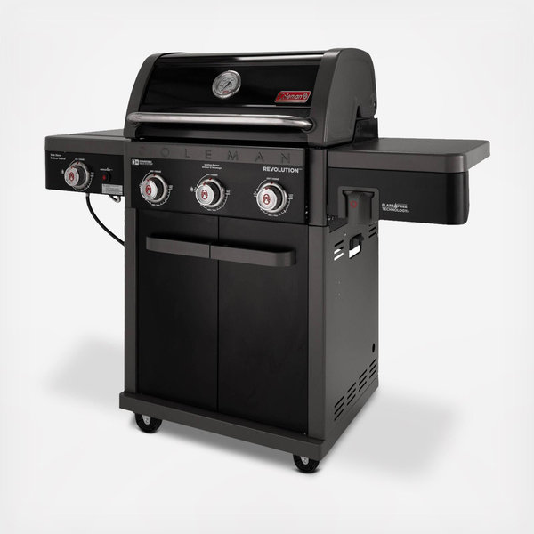 Coleman, Revolution 3-Burner Gas Barbeque Grill with Side Burner