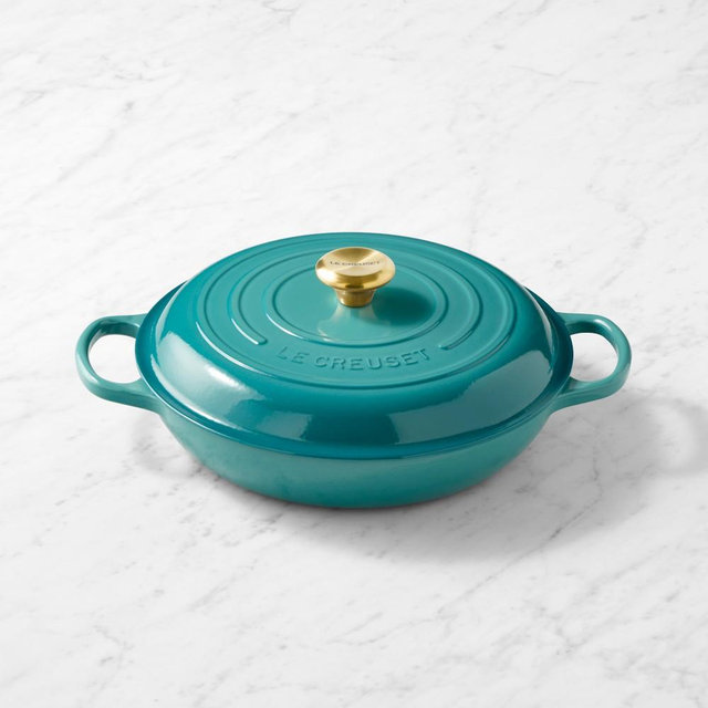 Le Creuset Signature Enameled Cast Iron Braiser, 3 1/2-Qt., Riviera