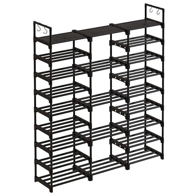 Bextsrack 4-Tier Shoe Rack, Stackable and Adjustable Multi-Function Wire  Grid Shoe Organizer Storage, Extra Large Capacity, Space Saving, Fits  Boots