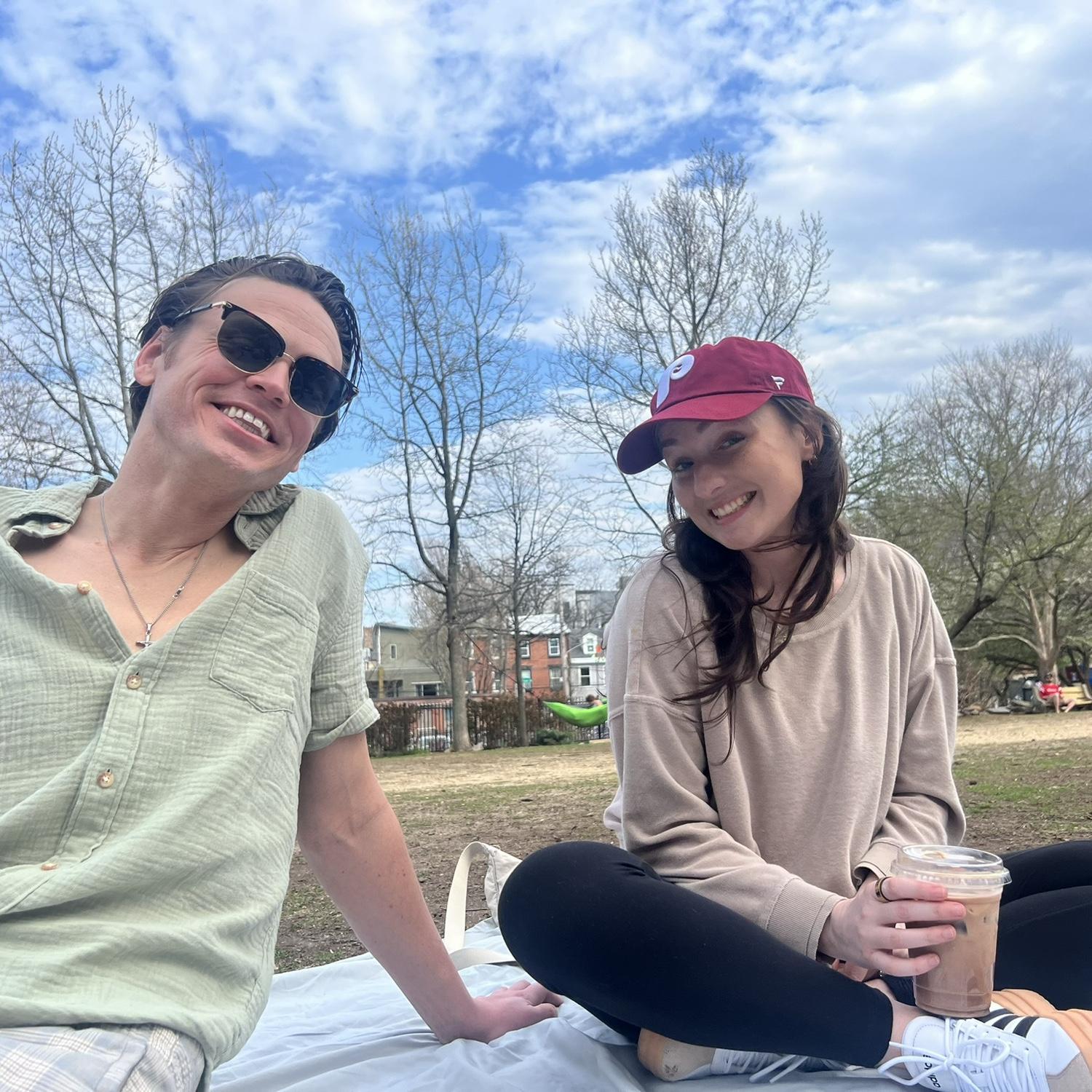 Picnic at Liberty Park (where we’d later get hitched!)
