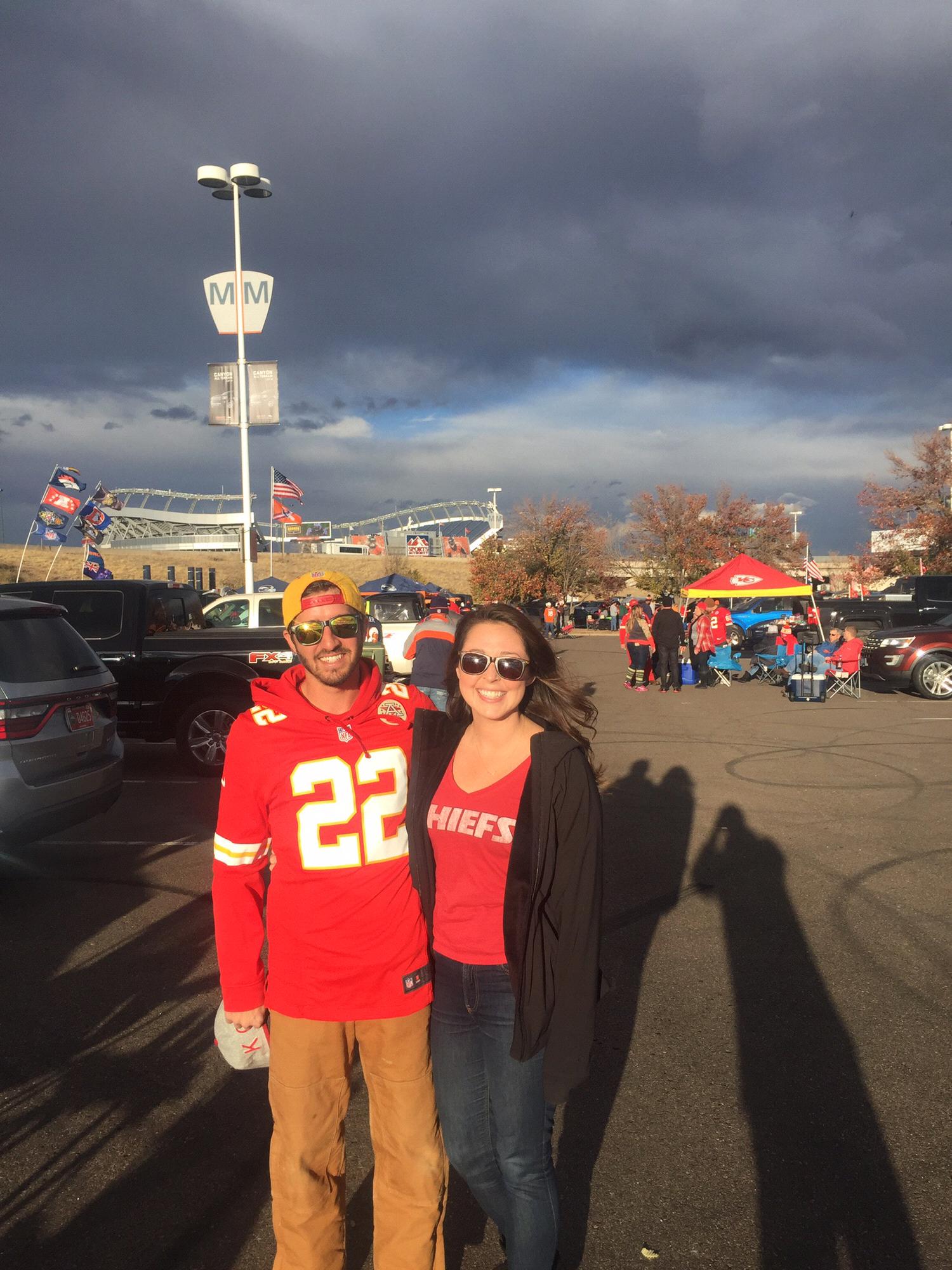 Cheering on the Chiefs at Mile High Stadium