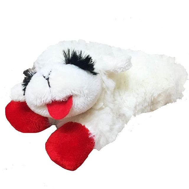 Multipet INTERNATIONAL Lambchop Plush Squeak Toy Mini for Pets, 6-Inch