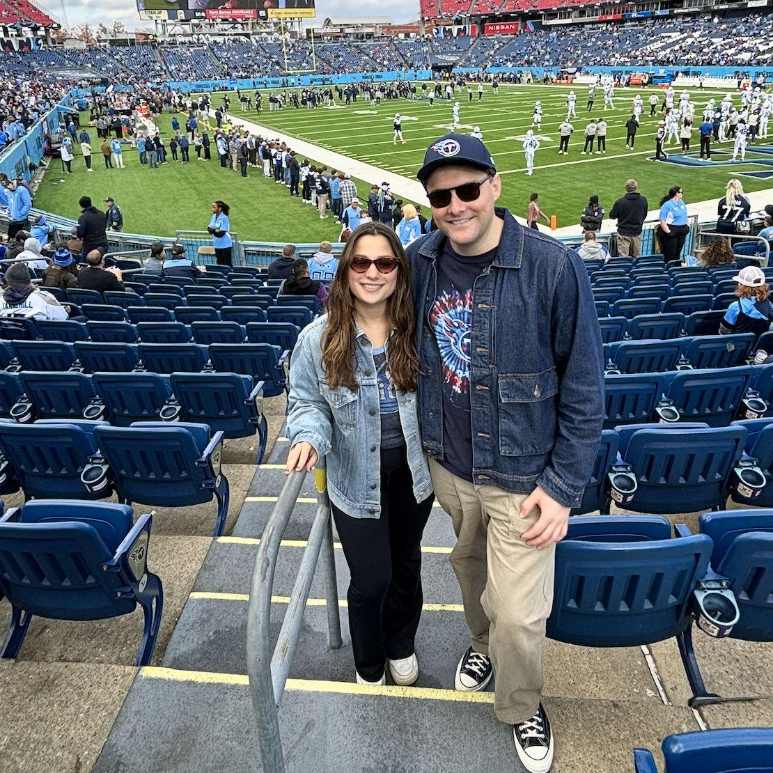 We went to our first of many Titans games on December of 2023!