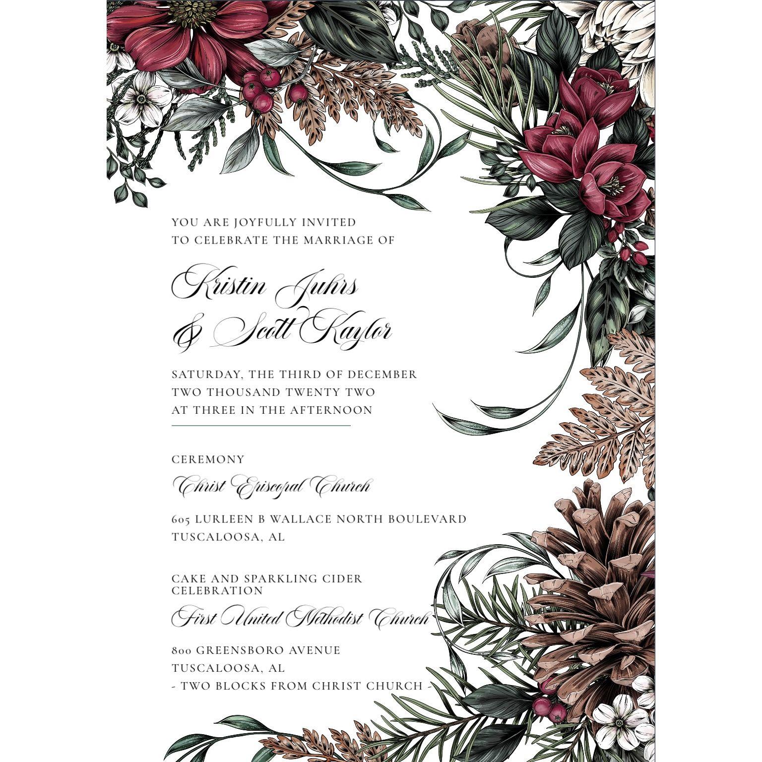 Our wedding invitation