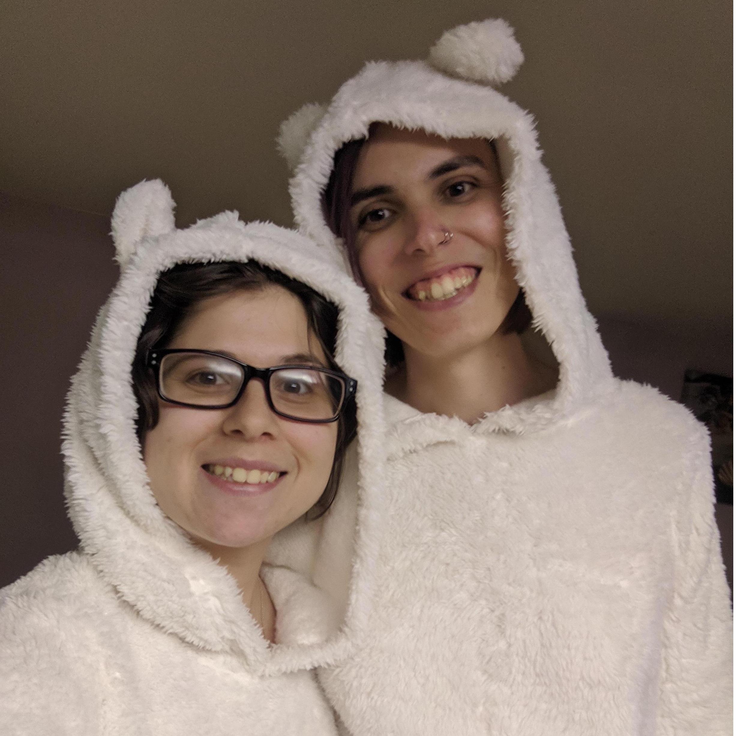 Matching llama pajamas for maximum winter coziness.