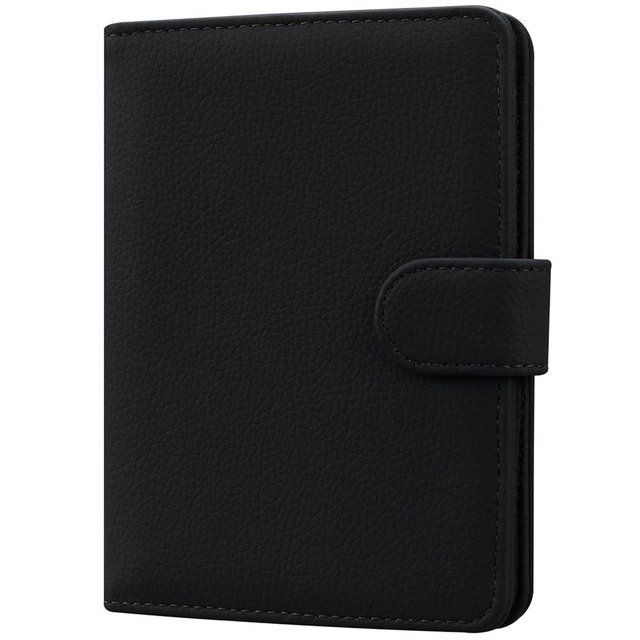 HOTCOOL Passport Holder Travel Essentials Airplane & Cruise Essentials Ship Leather Wallet Cover Case RFID Blocking Women & Men Vacation Travel Accessories Gifts Deals, Litchi - Black