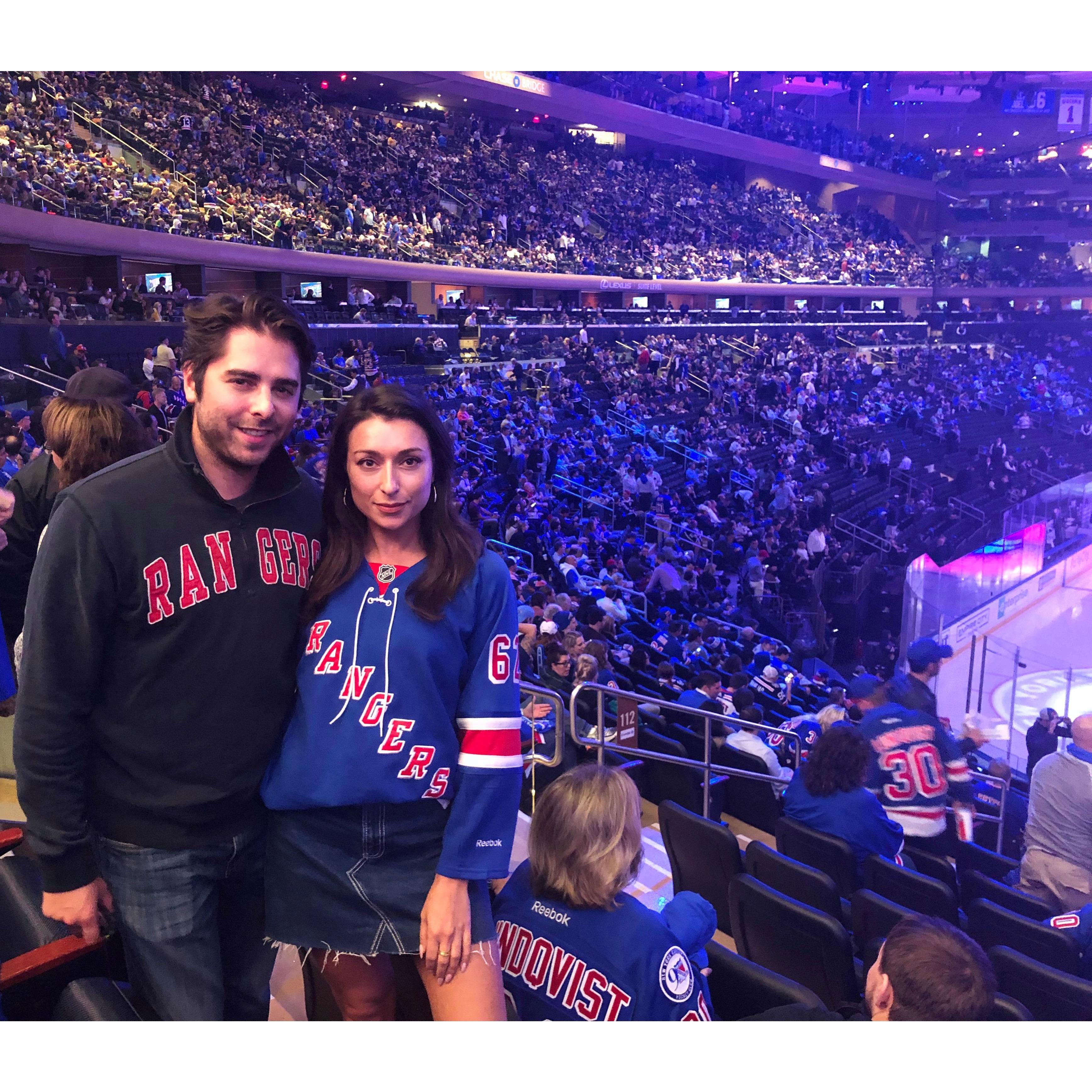 And to never ask Matthew to miss a Rangers playoff game before her business trip....