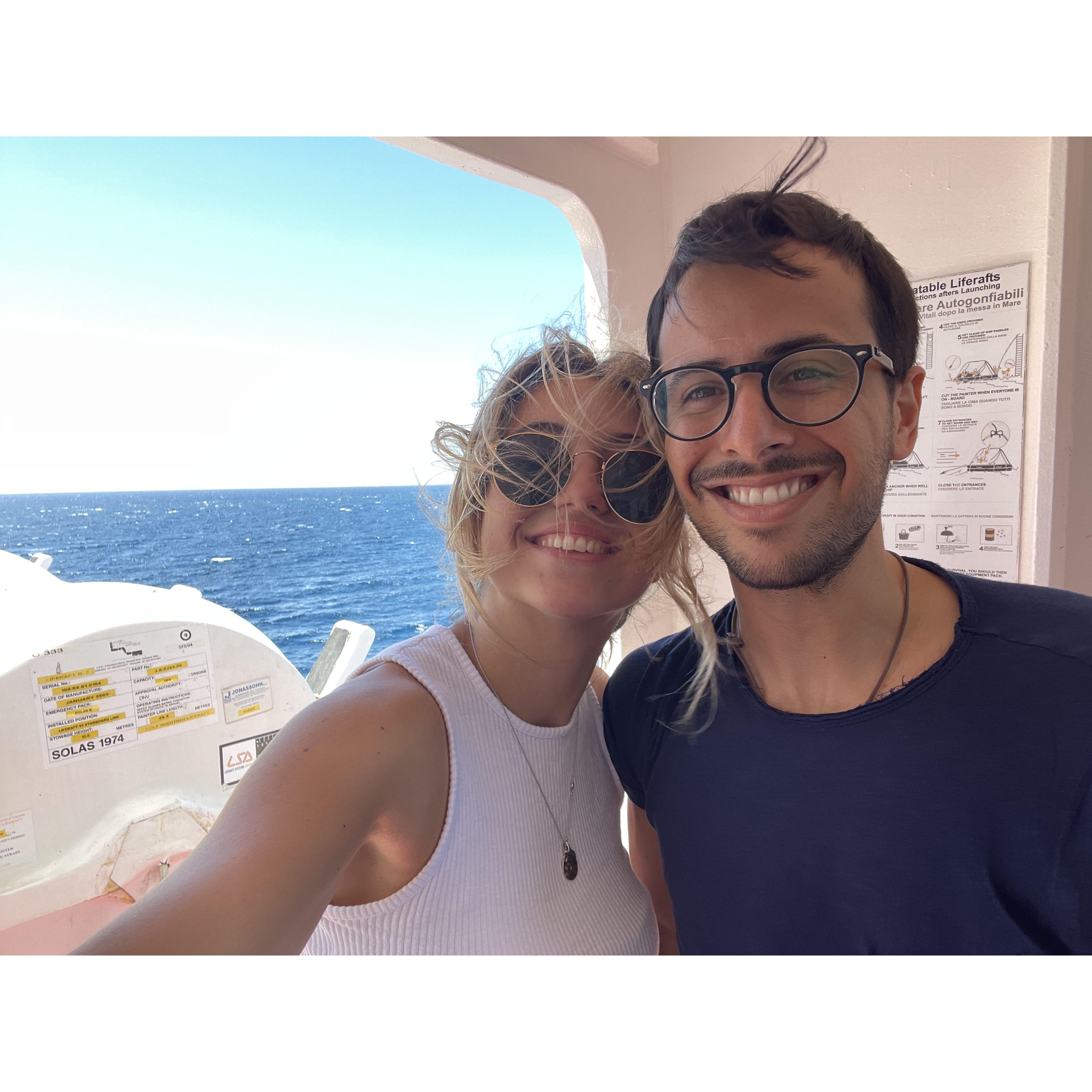Arriving to Isola d'Elba!
