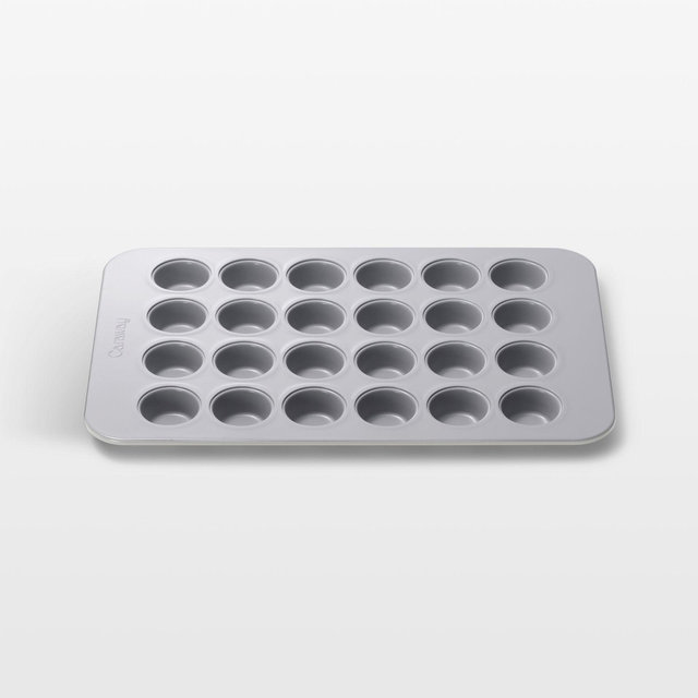 Caraway ® Grey 24-Cup Ceramic Nonstick Mini Muffin Pan