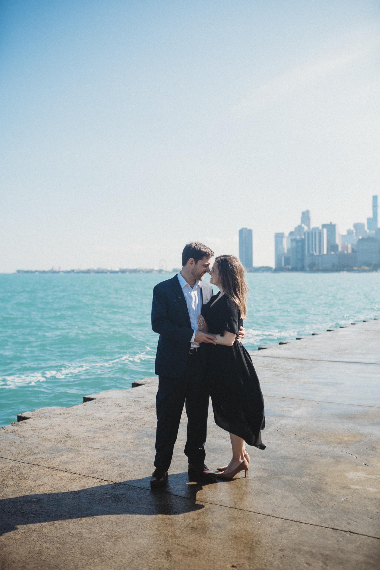 Engagement photo session: Lake Michigan