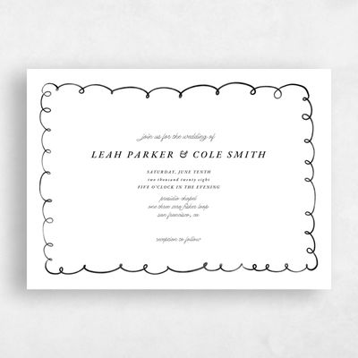 White Wedding Invitation - Colmar Landscape