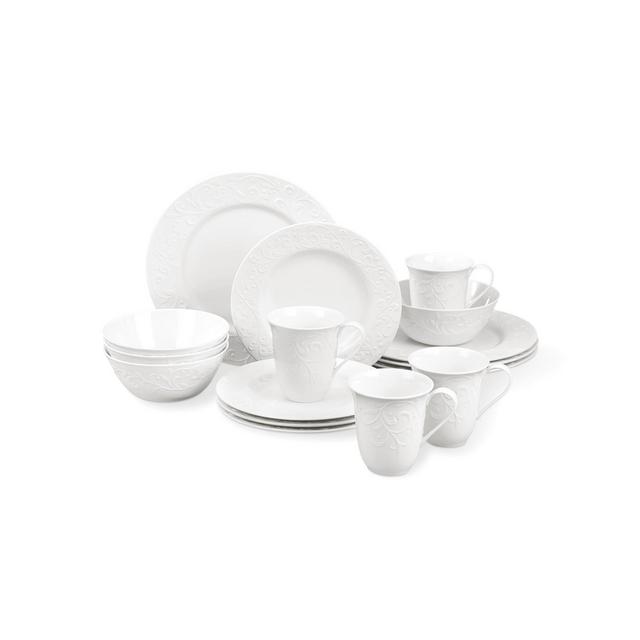 Opal Innocence Carved Dinnerware Set, 16 Piece