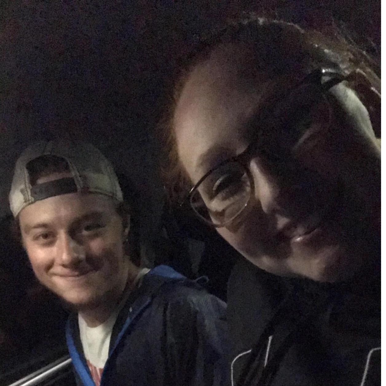 Our first photo together as a couple.
