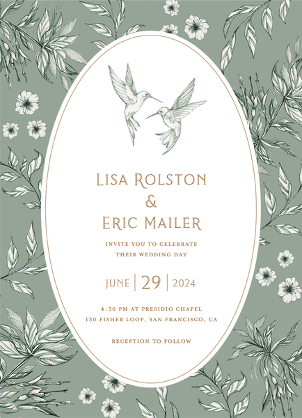 Brenton Portrait | Sage | Zola Wedding Invitations
