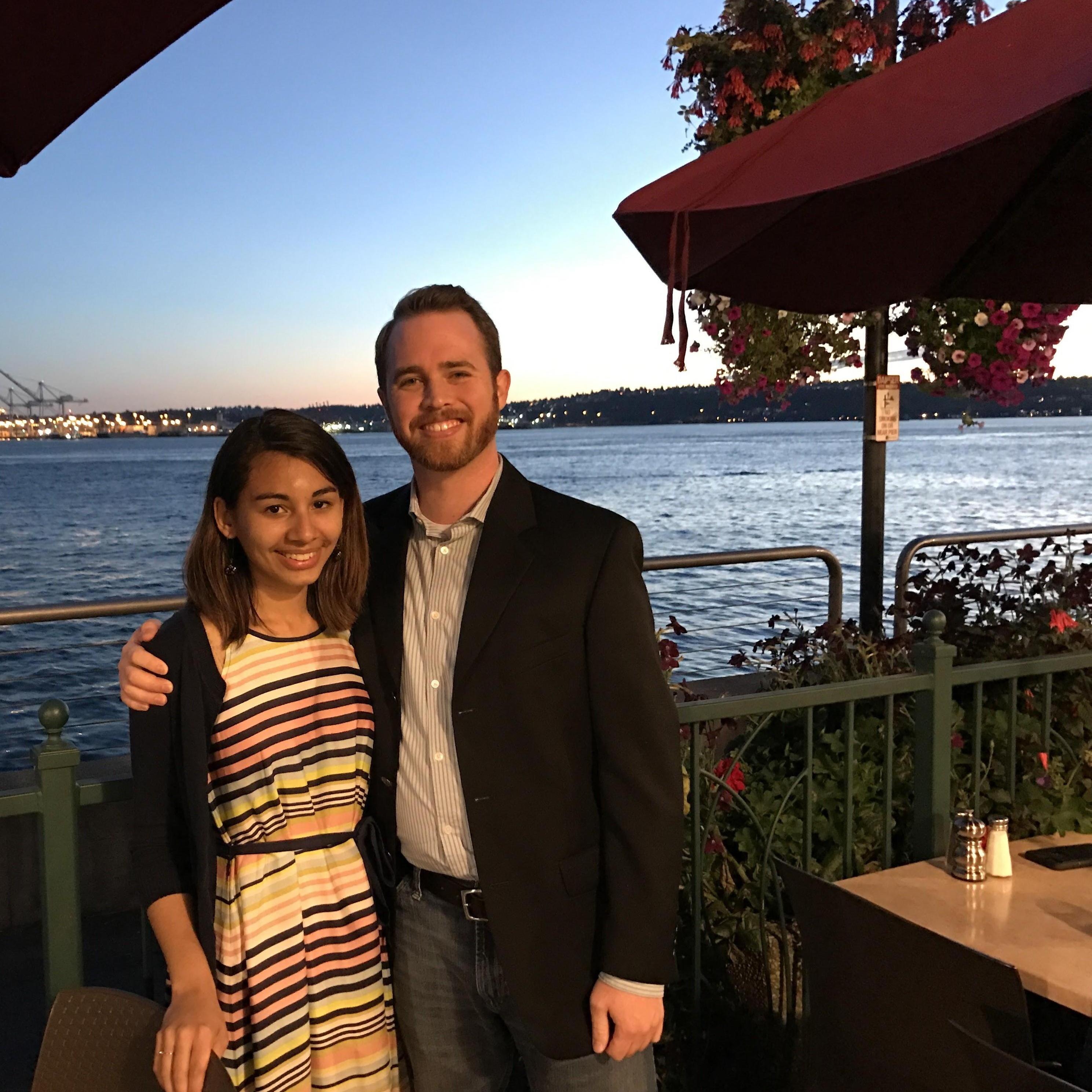 We celebrated so much this night at Elliott's Oyster Bay: Nicole passed her general candidacy exam, Jeremy's project at work was unveiled in a live demonstration, and we had been dating for one month!